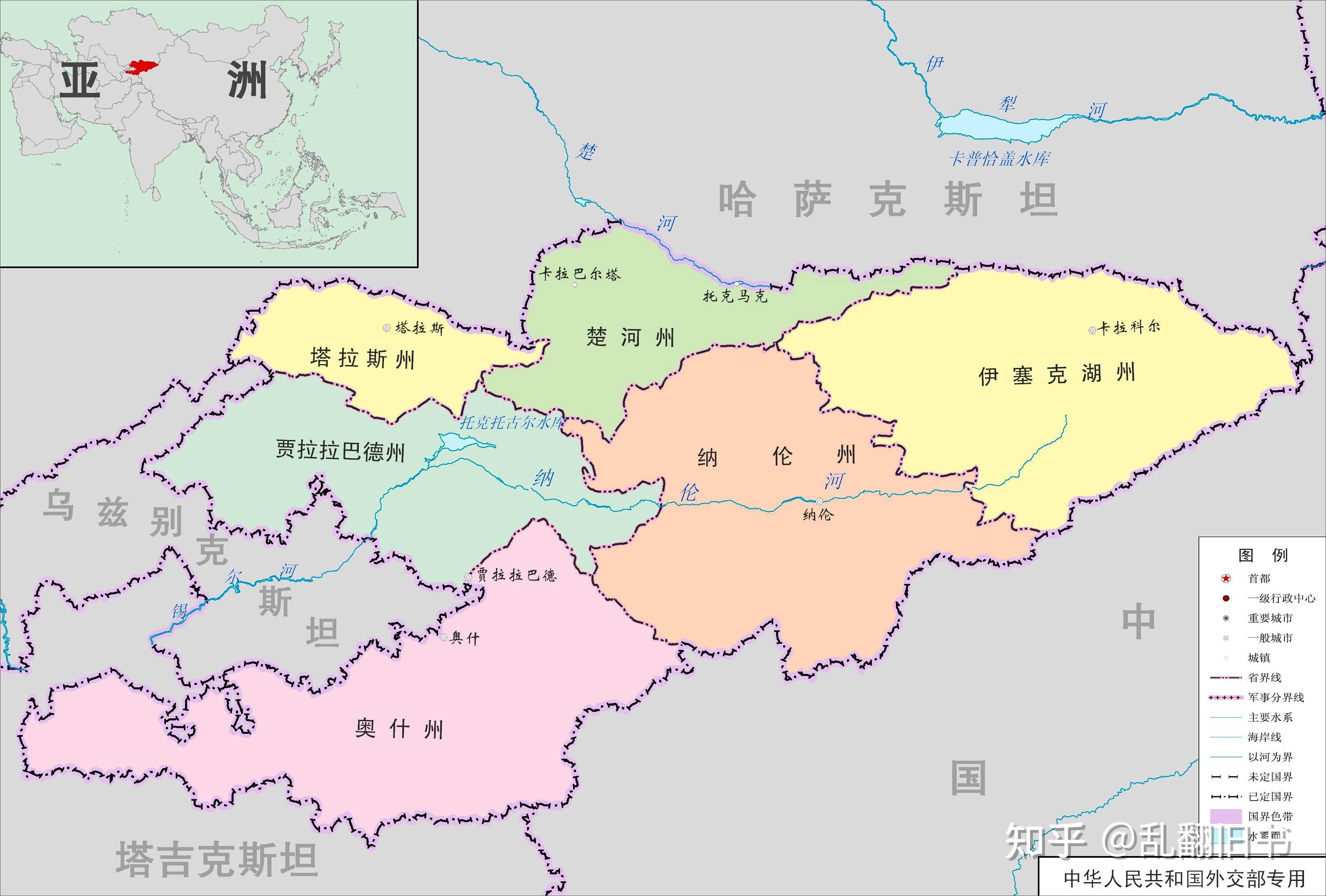 柯尔克孜斯坦地图图片
