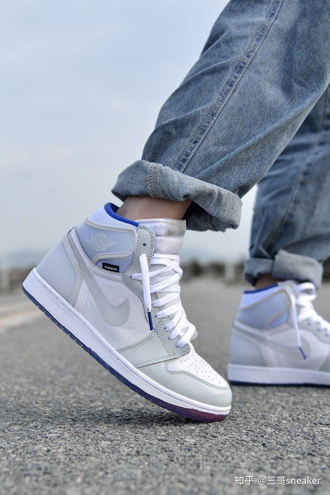 情侣款aj1zoom小迪奥白蓝