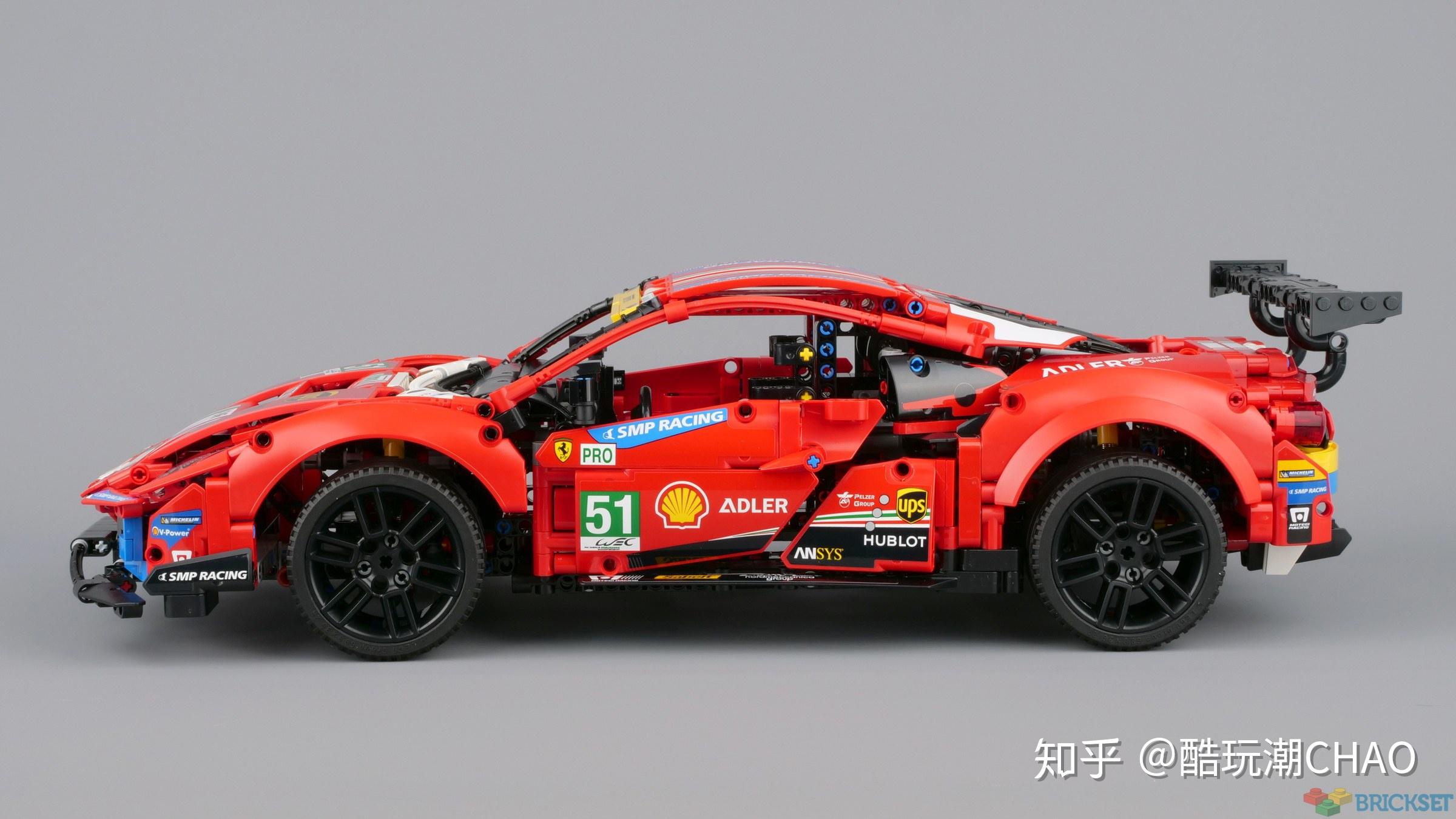 乐高新款42125 ferrari 488 gte法拉利赛车评测 