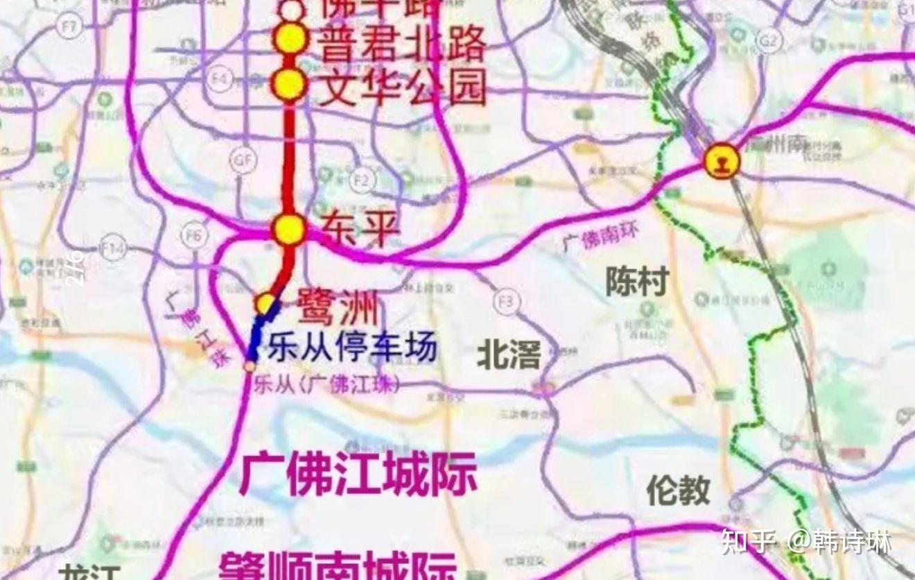 乐从站站点被变动,广佛江不经过且可能广佛线三期也不会在这里设置
