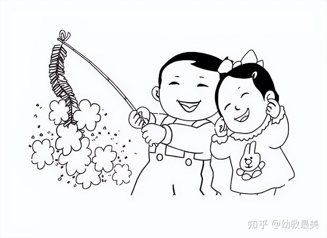 36个幼儿园春节主题简笔画,快来学一学! - 知乎