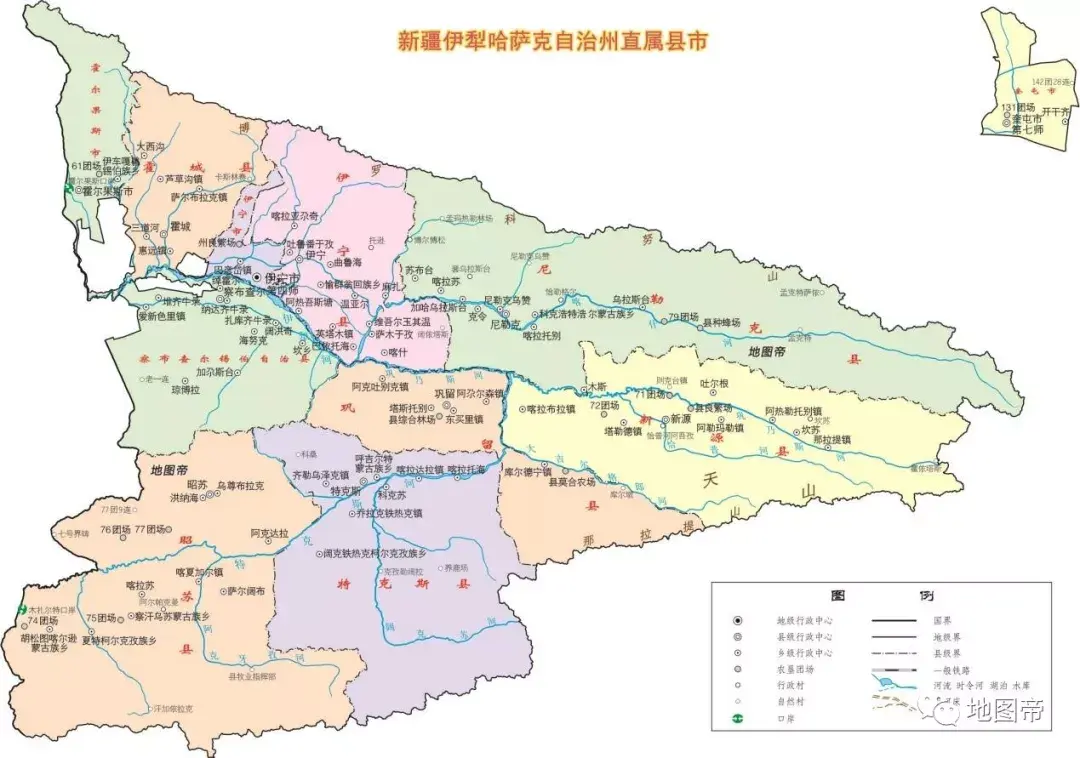 新疆伊犁地理位置图图片