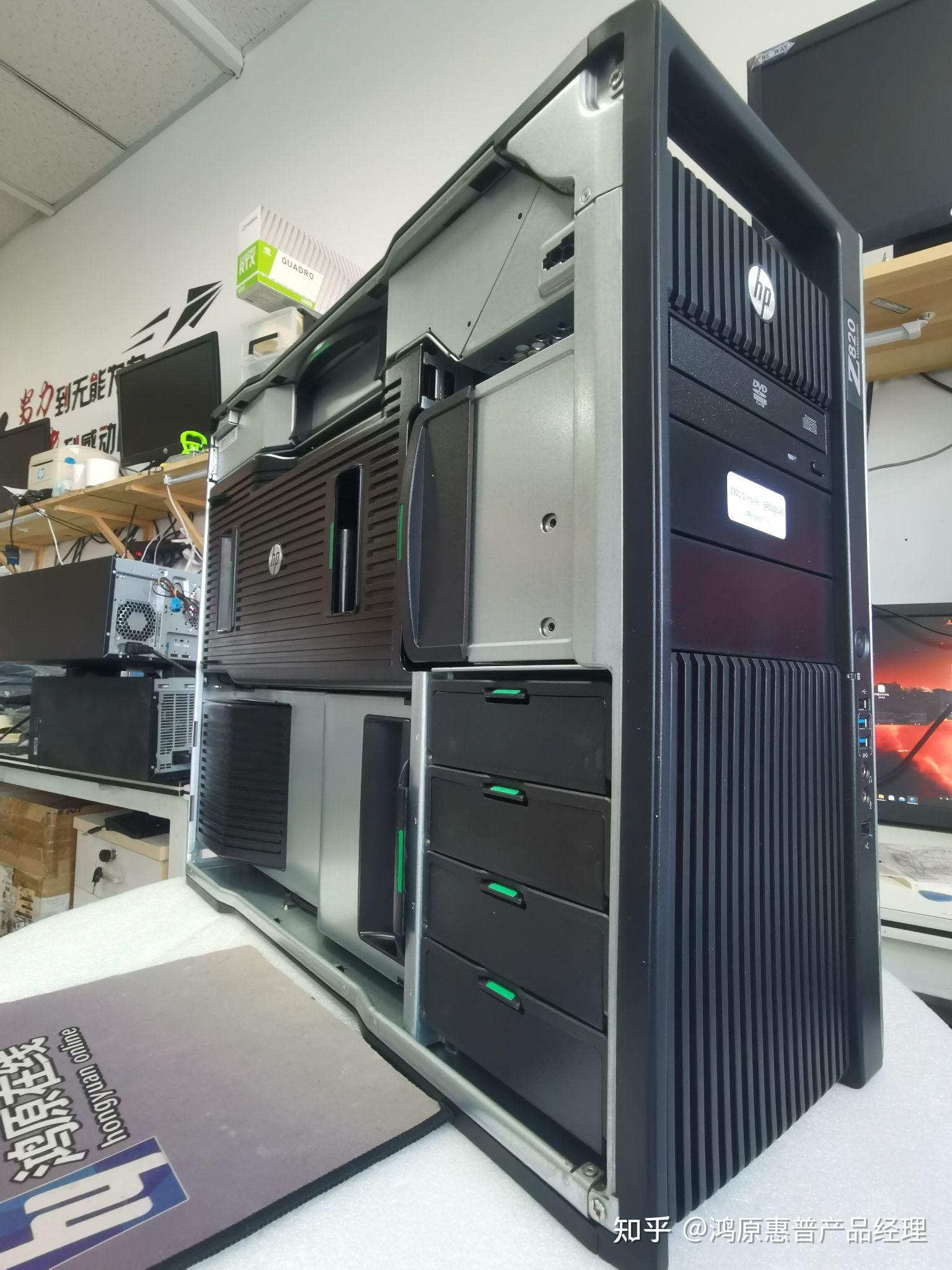 惠普rtx3090显卡到了准备开工了铁铁们一台机器插3张惠普工作站z820