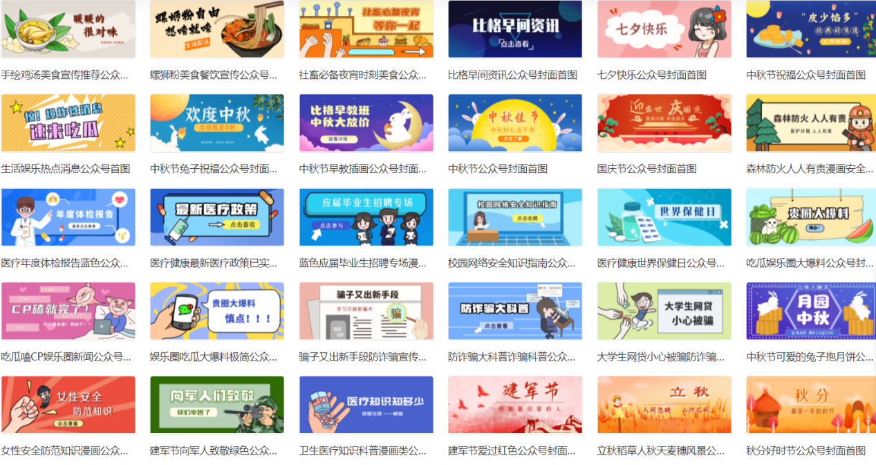 一,微信公众号封面图的尺寸形式及类型