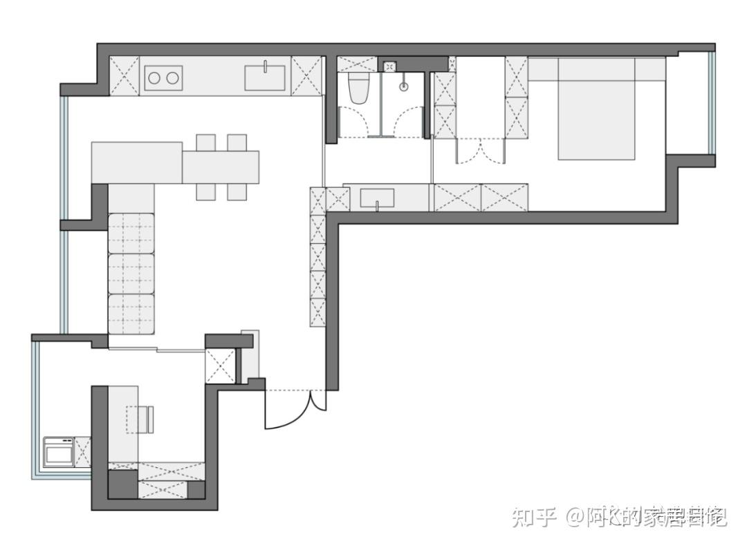 建筑师的家确实很高级!他爆改58㎡自宅,完工后,通透又实用 - 知乎
