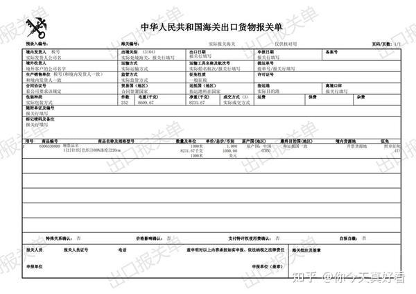 外贸单证笔记 | ④ 单据制作(报关单很重要) - 知乎