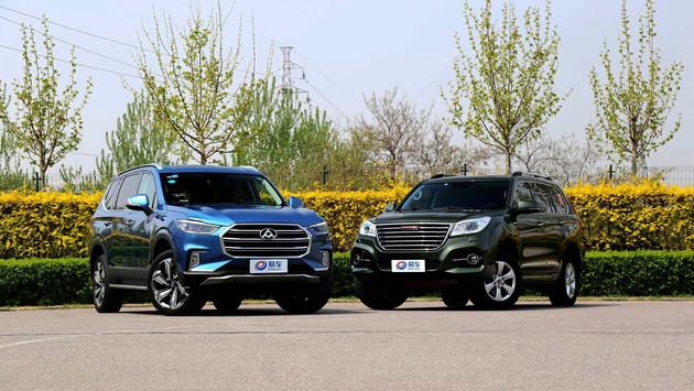 中国式多项全能上汽大通d90哈弗h9对比测试