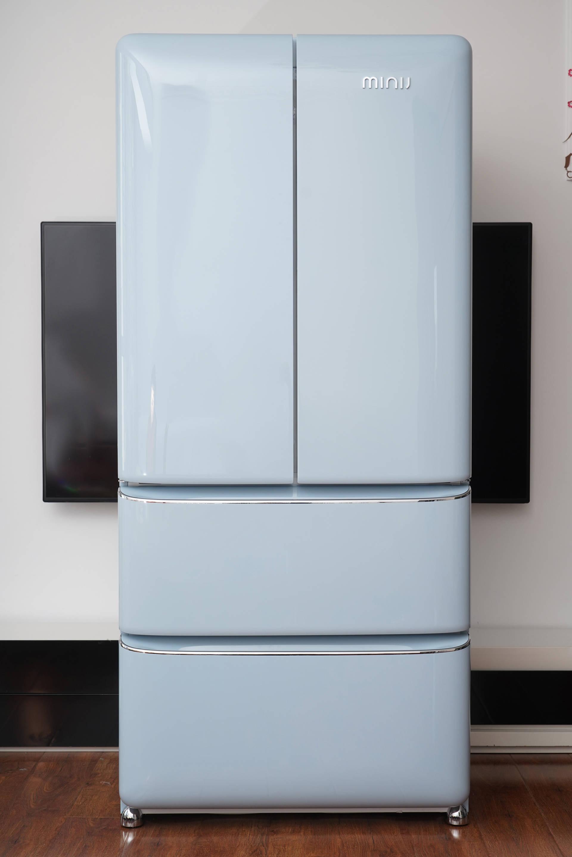 空间大颜值高更安静小吉法式复古变频冰箱