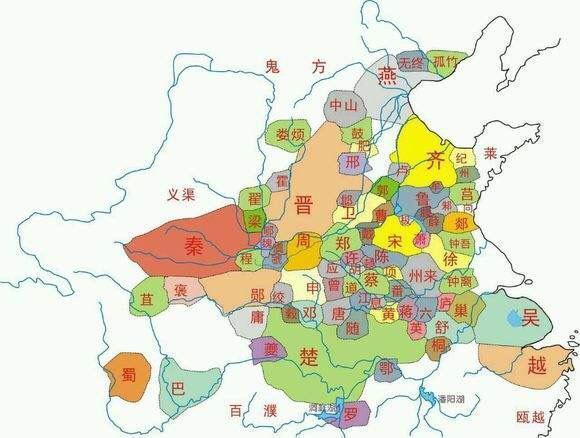 东周列国地理分布图图片