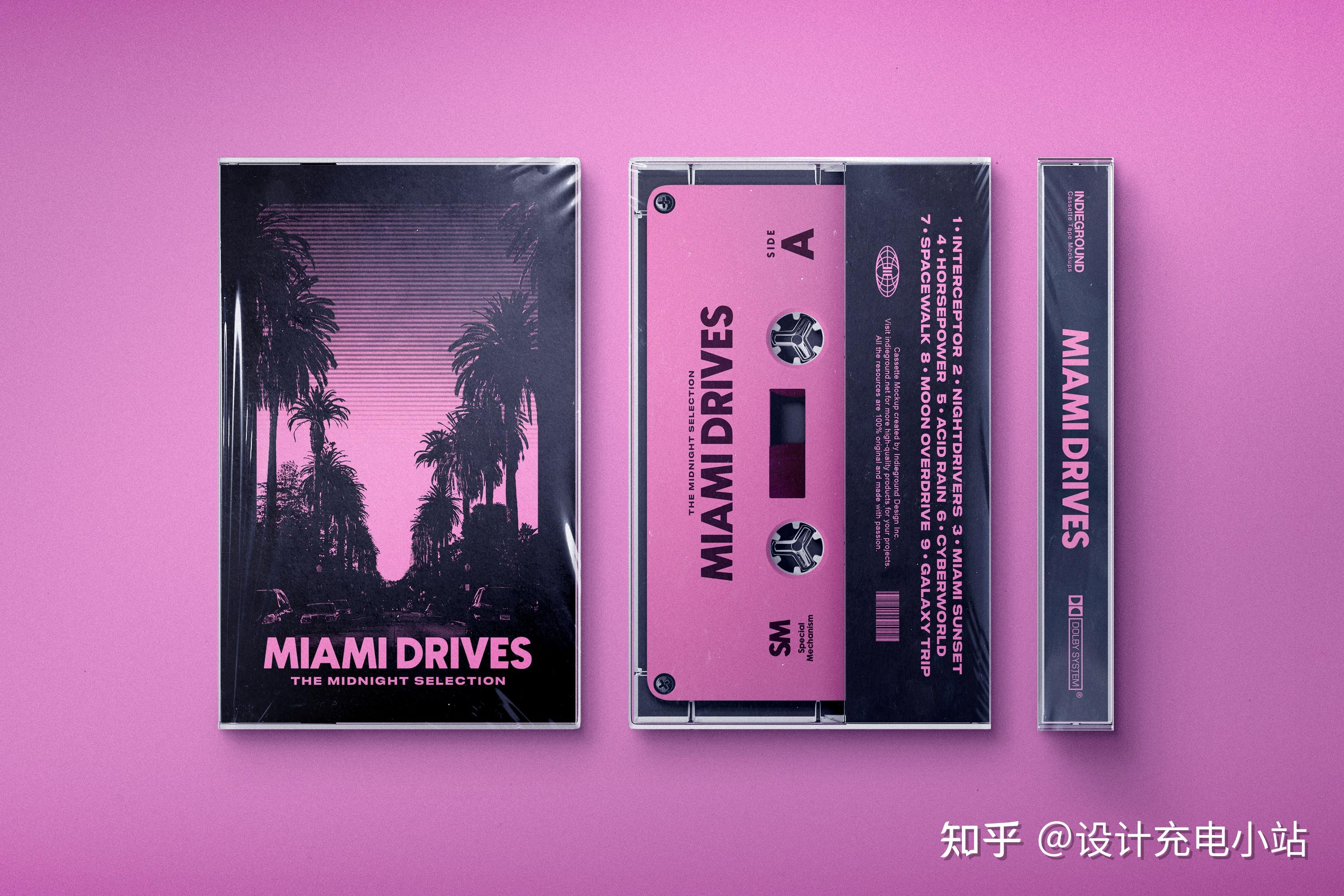 第10期17款复古炫酷盒式磁带包装ps样机设计套件附带标签