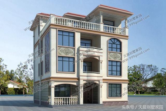平顶别墅也这么好看一辈子一栋房盖这样104x11米户型才算值