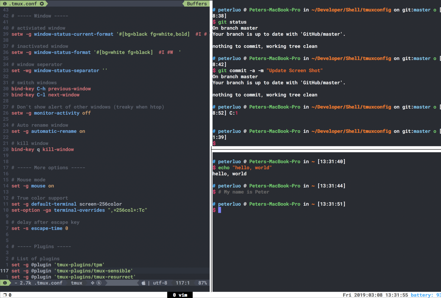 Tmux mac cheat sheet