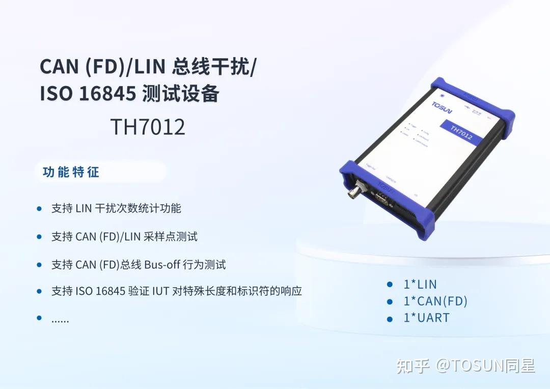 同星智能TH7012首发:CAN(FD)/LIN干扰与ISO 16845测试三合一 - 知乎