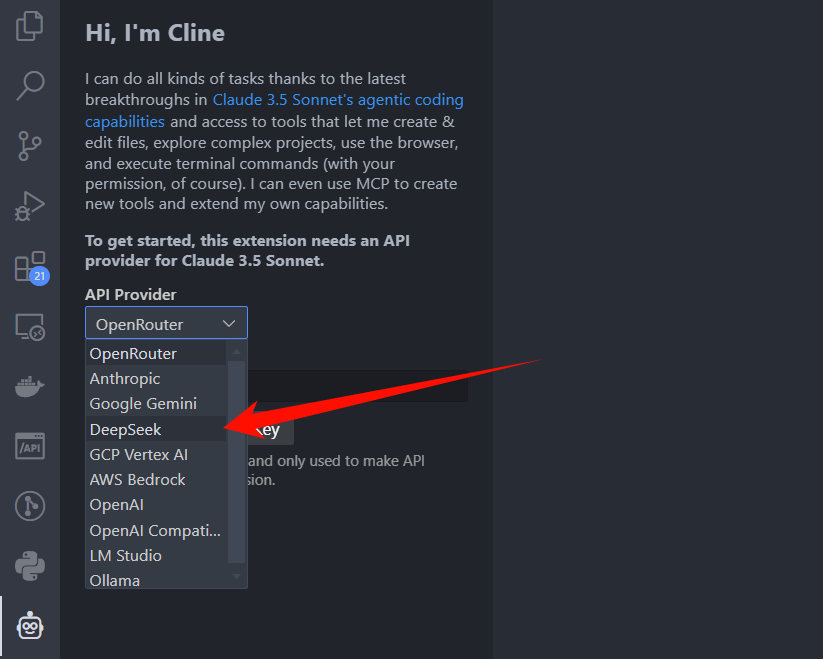 Cline deepseek v3 cursor 
