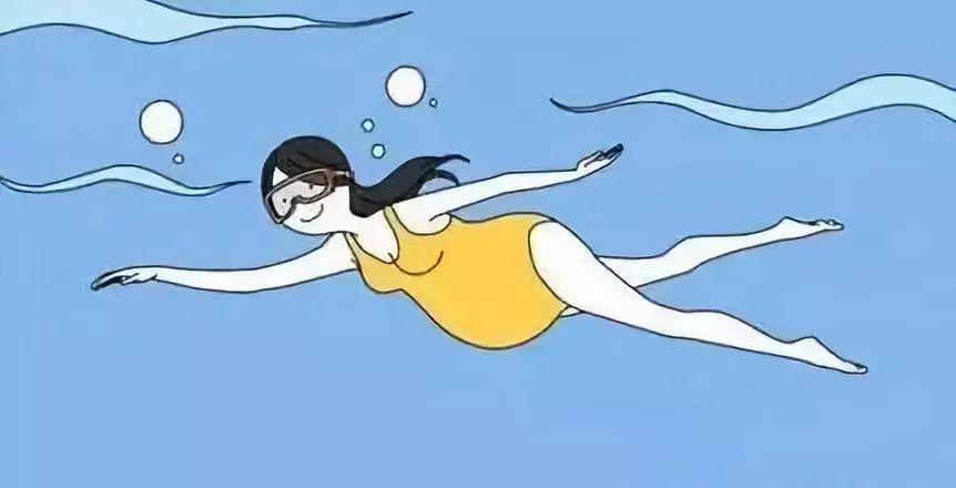 游泳是一种理想,安全的运动,可以锻炼手臂和腿部,且孕妇体温较高,游泳