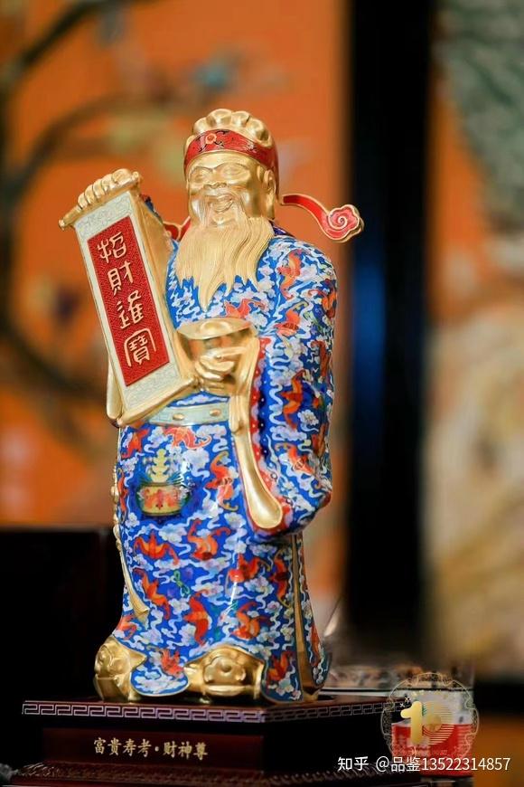 张同禄大师之子张旭老师作品富贵寿考财神尊珐琅千年，薪火相传 - 知乎