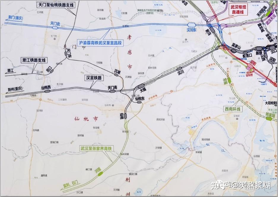 仙桃城际铁路线路图图片