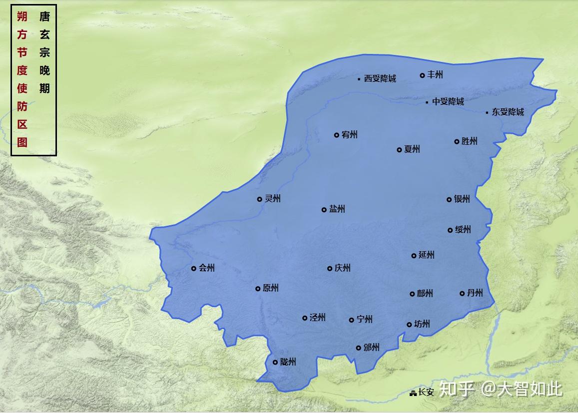 夏,盐,绥,银,丰,胜六州,定远,丰安二军,东,中,西三受降城"