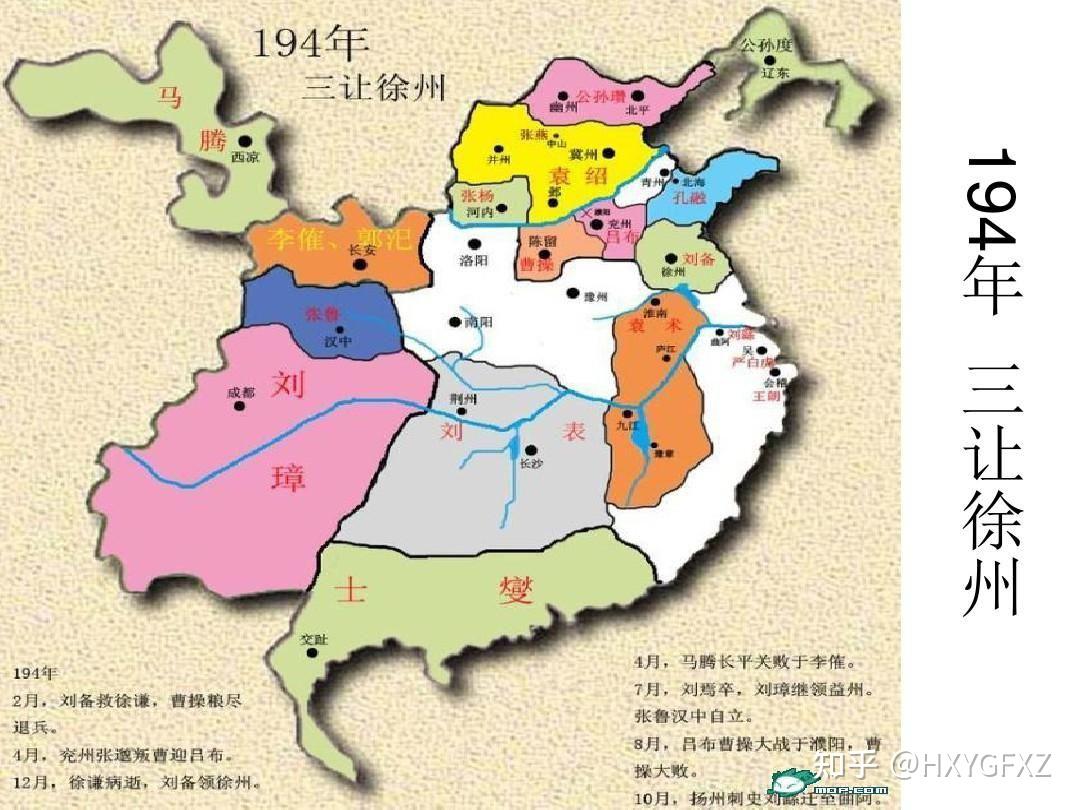 三国时期形势图(190年