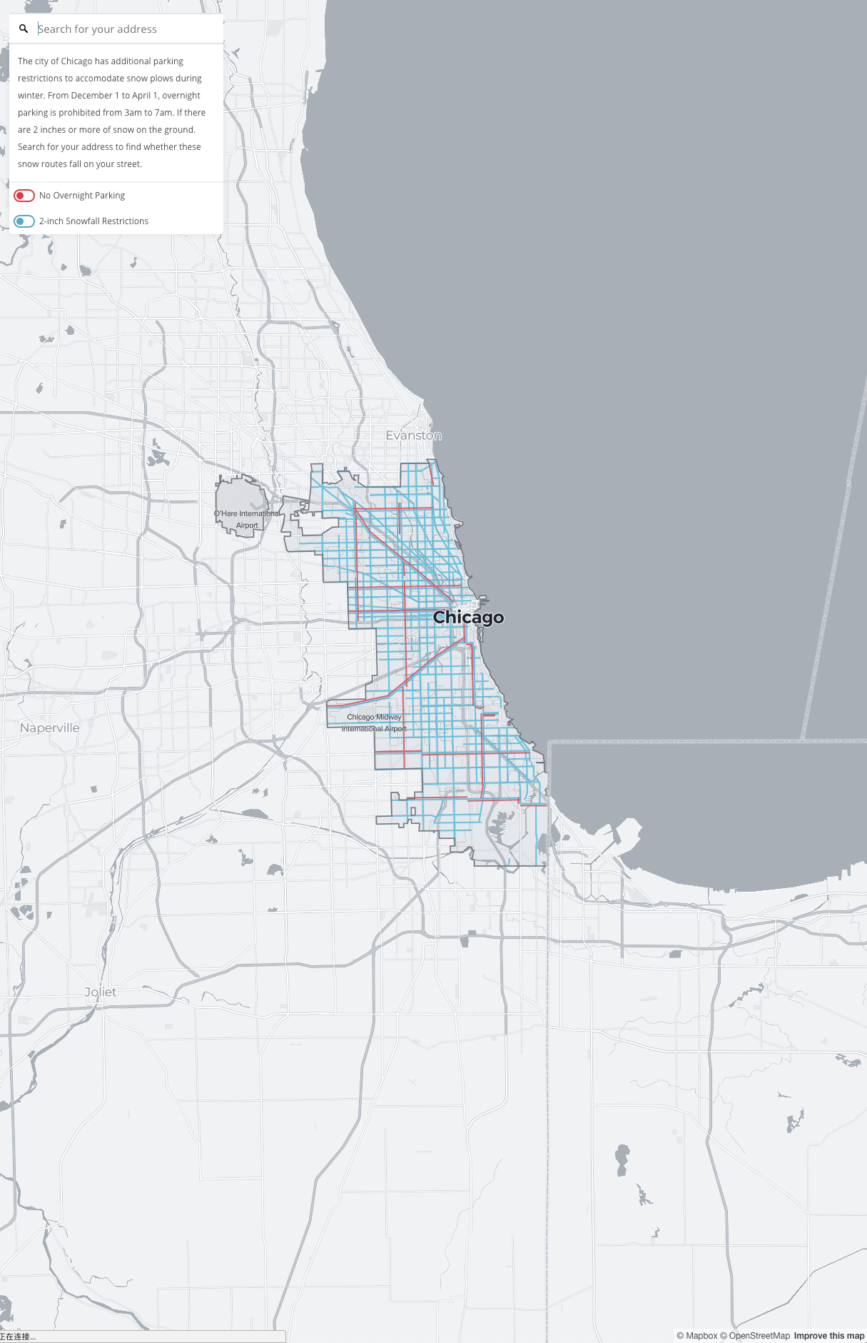 chicago snow routes地理位置搜索体验链接:better search体验链接
