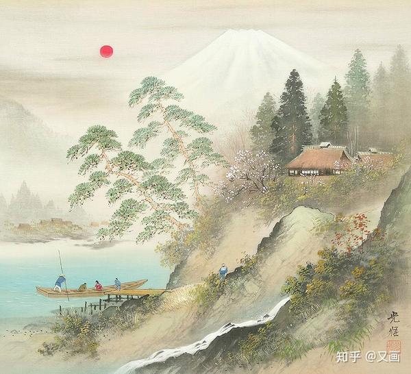 世外桃源溪水山色犹如诗画意境一般的美