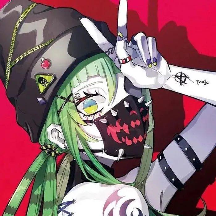 彩色鲜艳的动漫头像可爱女生头像