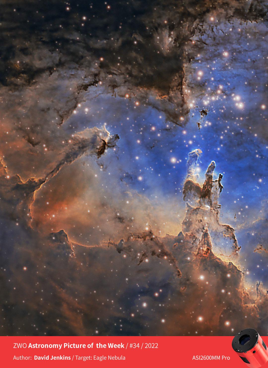 zwo 2022年 asiweek 天文摄影作品展第34期 — eagle nebula(鹰状星云