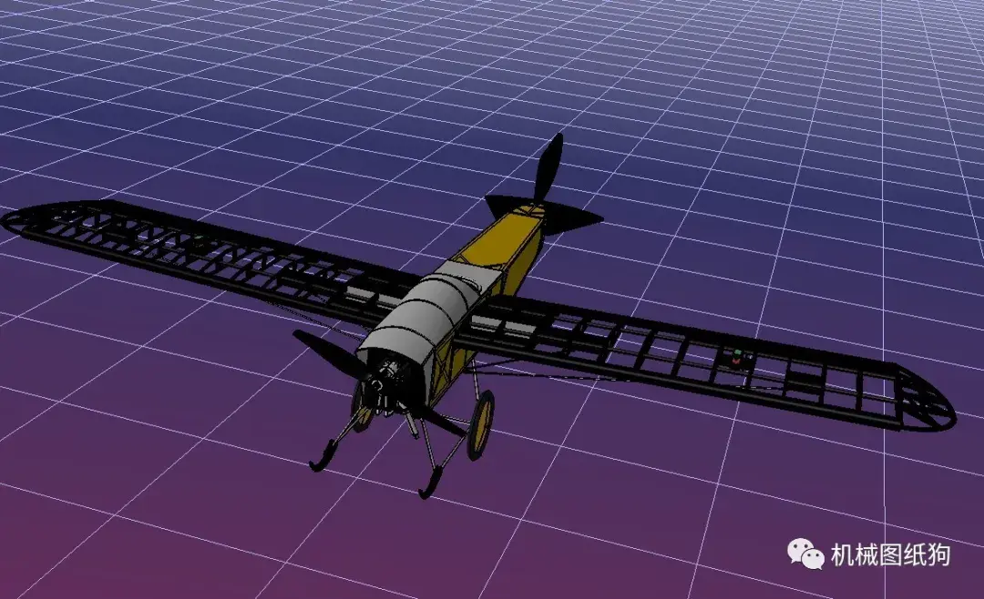 飛行模型單翼rc遙控飛機航模框架3d圖紙step格式