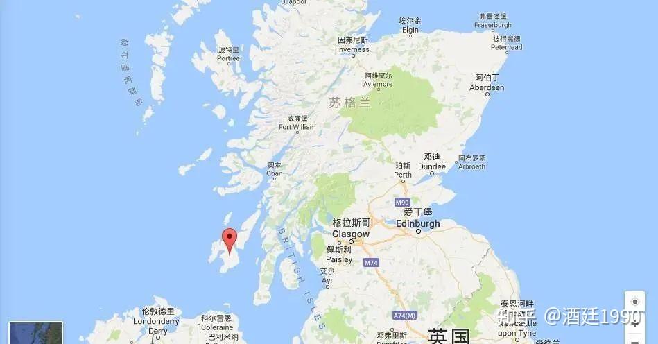 苏格兰艾雷岛地图图片