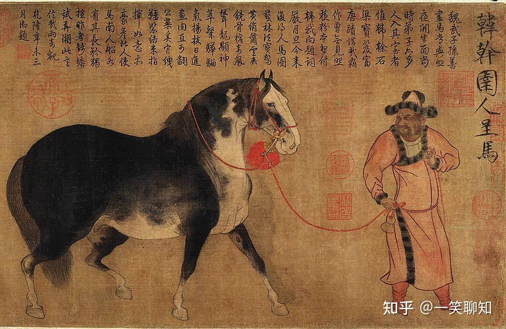 盛世宝马唐朝名画赏析照夜白图与牧马图