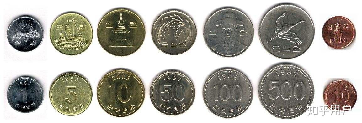 韩国有没有1韩元面值的货币?有没有可以用