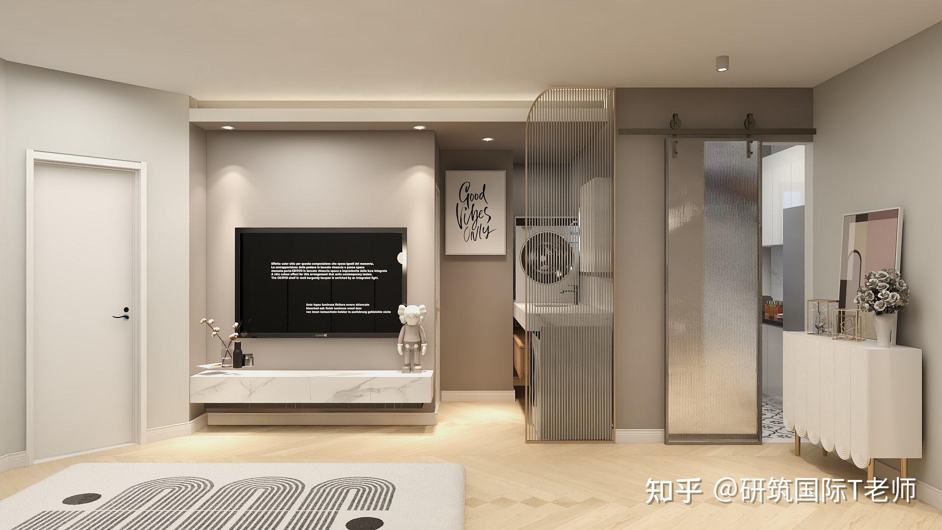 65㎡现代简约|静谧纯粹的氛围彰显得淋漓尽致|保证整体空间流动性~ - 知乎