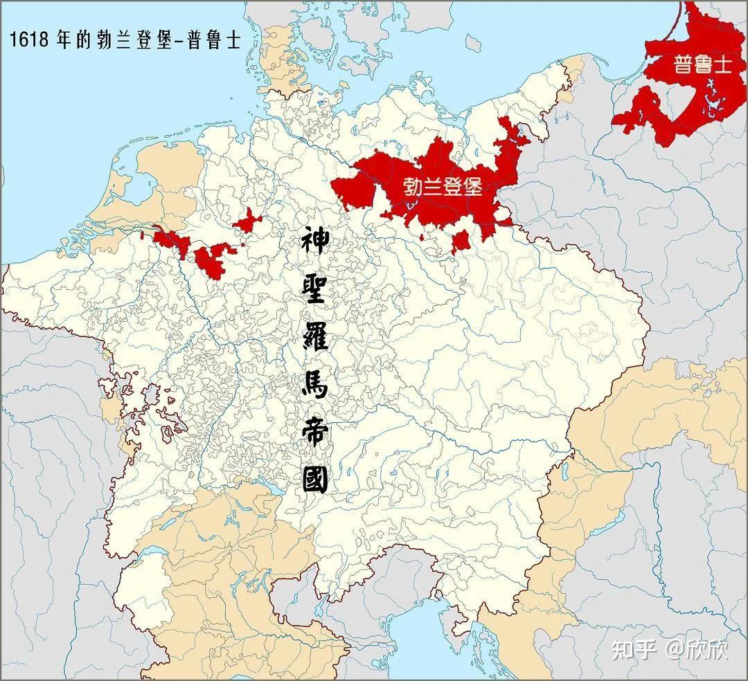 当时神圣罗马帝国的领土不过59万平方公里包括现在的德国波兰一部分