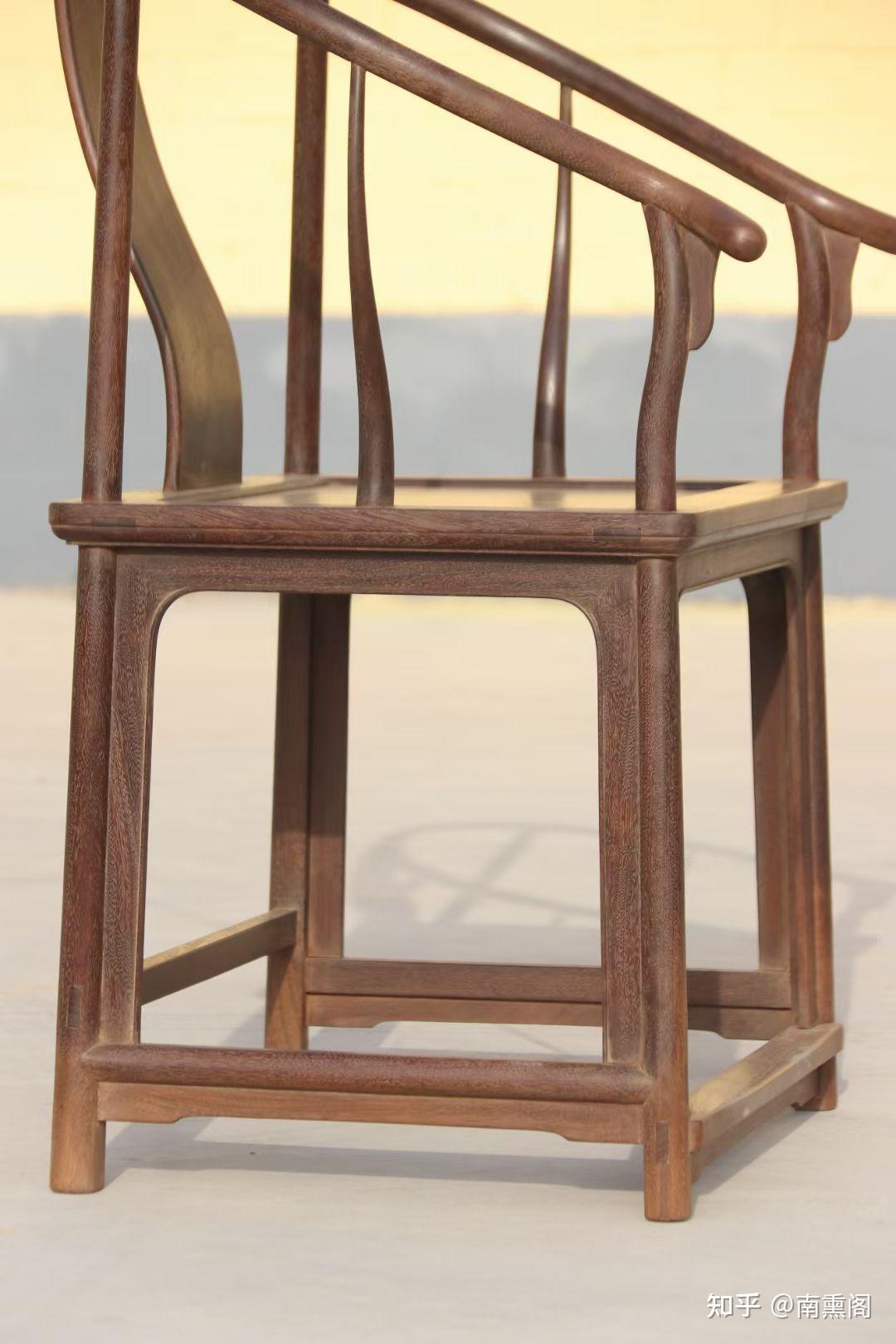 明式黄花梨做工之铁力木圈椅