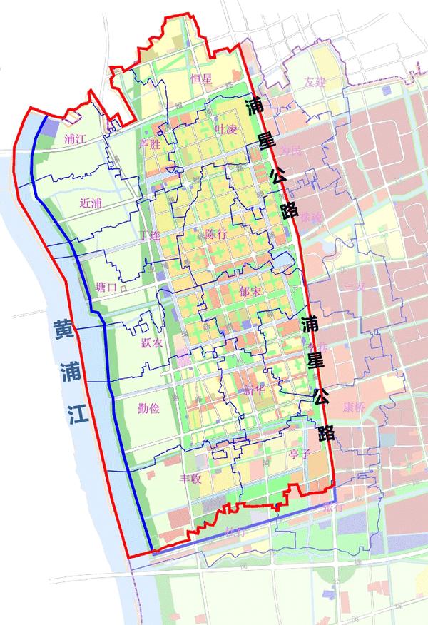 今天我们只讨论位置配套最好的浦锦街道片区,也就是原来的陈行镇.