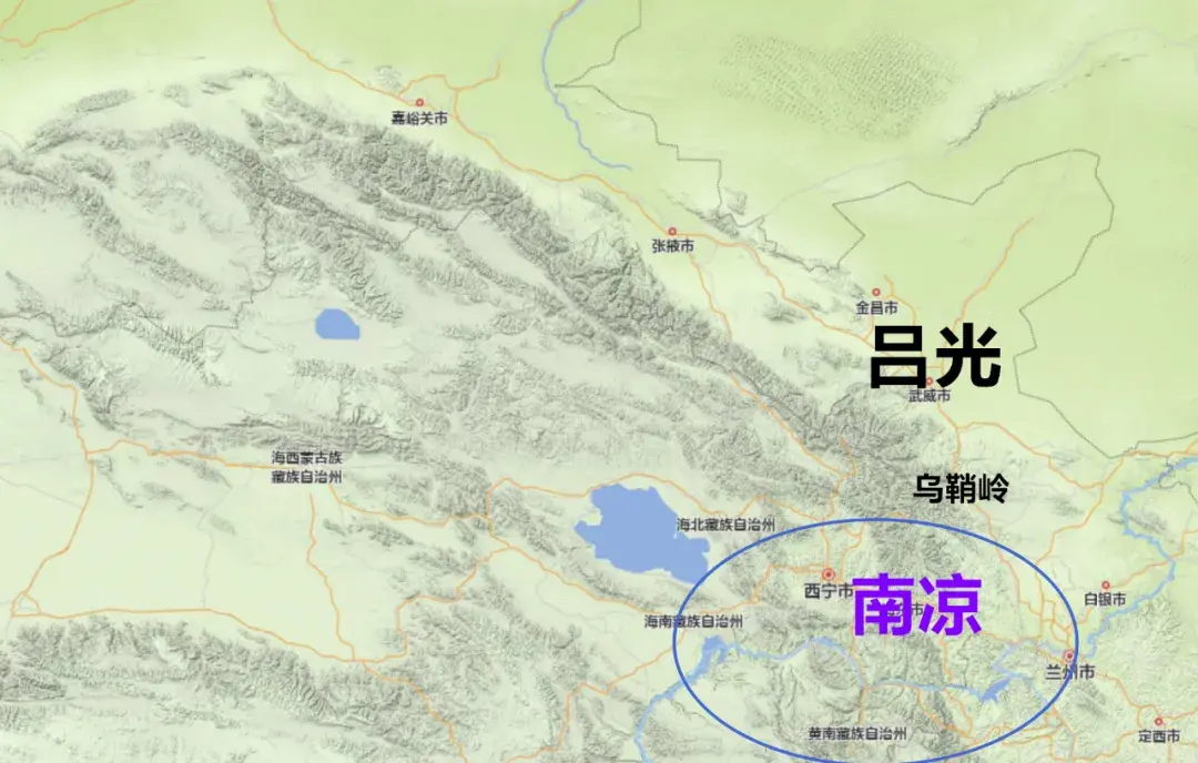 此战后,后凉乐都,湟河,浇河三郡投降南凉,岭南羌胡数万落也归顺南凉