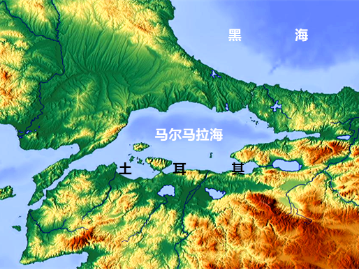 博斯普鲁斯海峡地形图图片