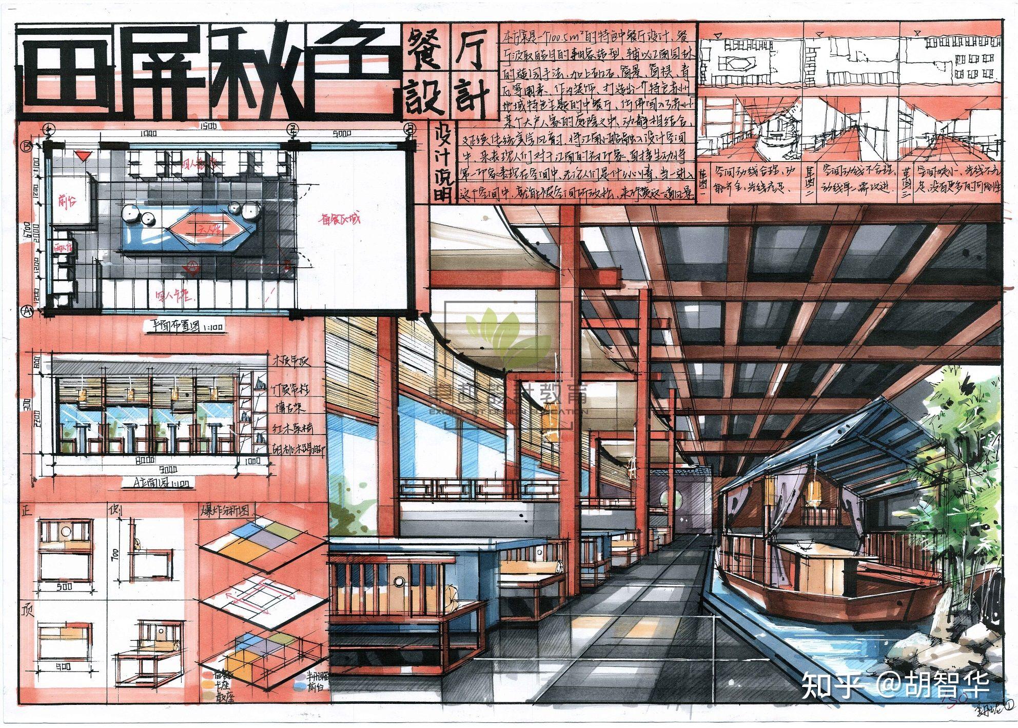 室内考研方案餐厅空间设计!! - 知乎