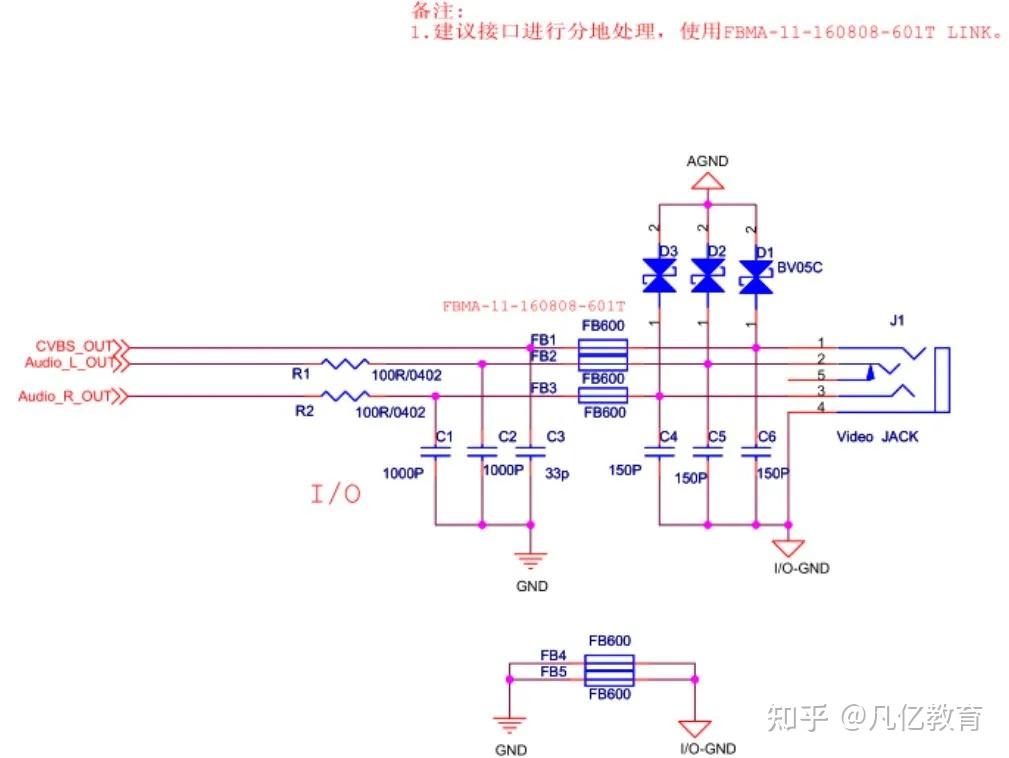 AV接口EMC设计标准电路