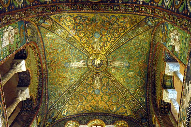 世界文化遗产:拉文纳古迹中的马赛克:圣维塔莱教堂,约540年(查士丁尼