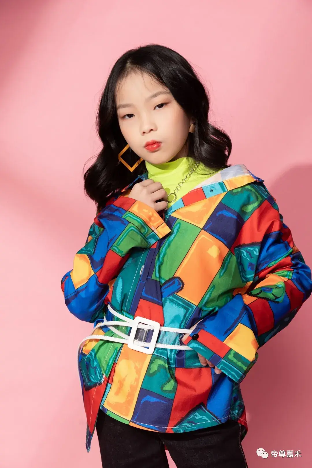 帝尊嘉禾儿童模卡casting精选复古小香风超模质感石子欣