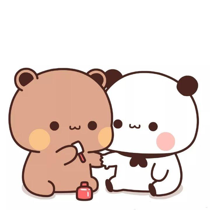 一二熊猫QQ情侣头像图片