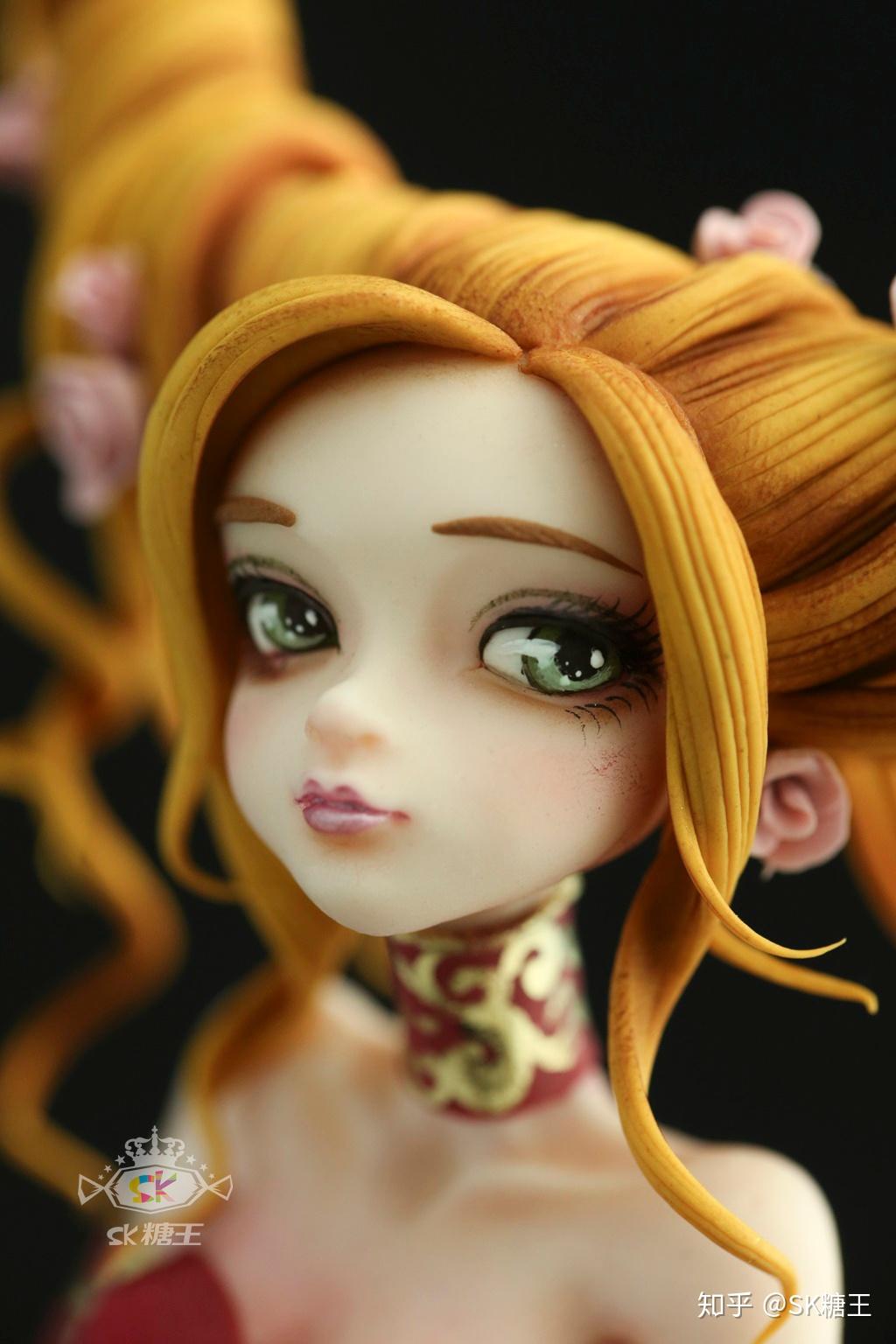 sk糖王翻糖人偶作品牛角姑娘