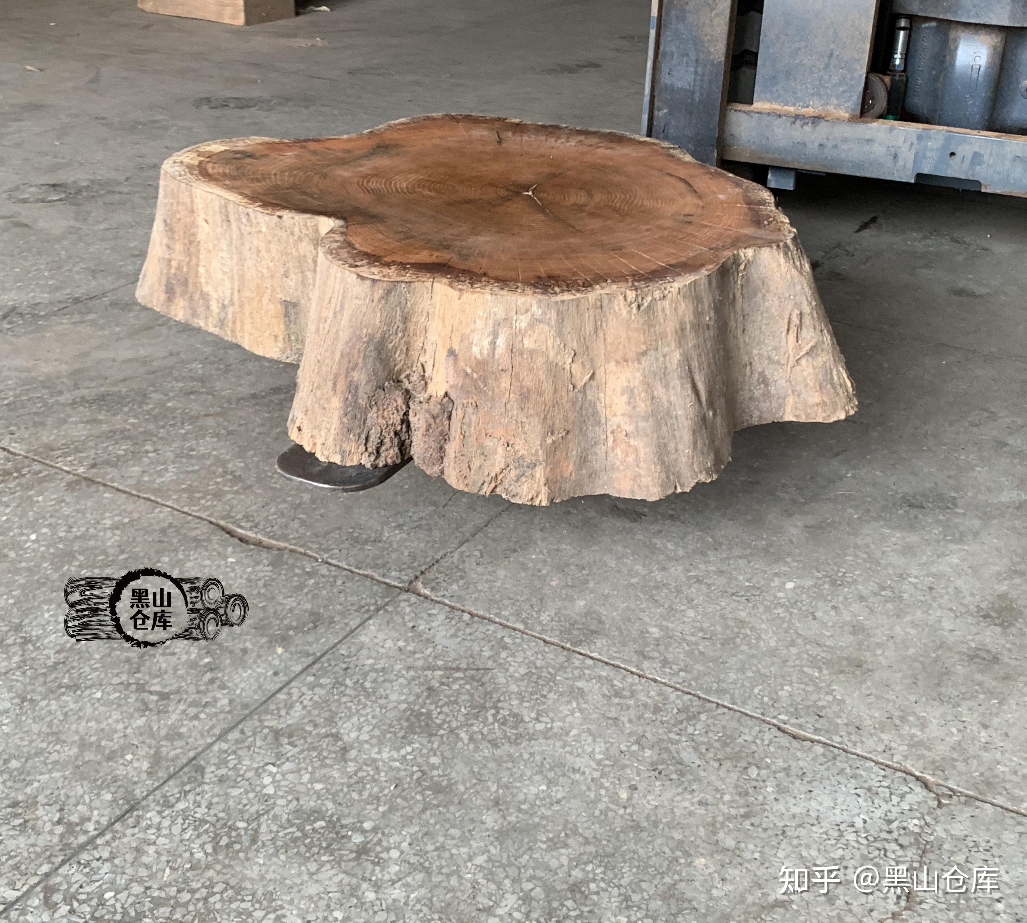 实木自然边异形茶几板树墩茶几板茶桌板红橡木整板原木圆盘