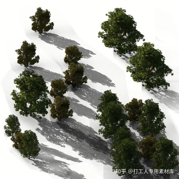 精选水彩风写实风平面树+鸟瞰树PSD源文件素材 - 知乎