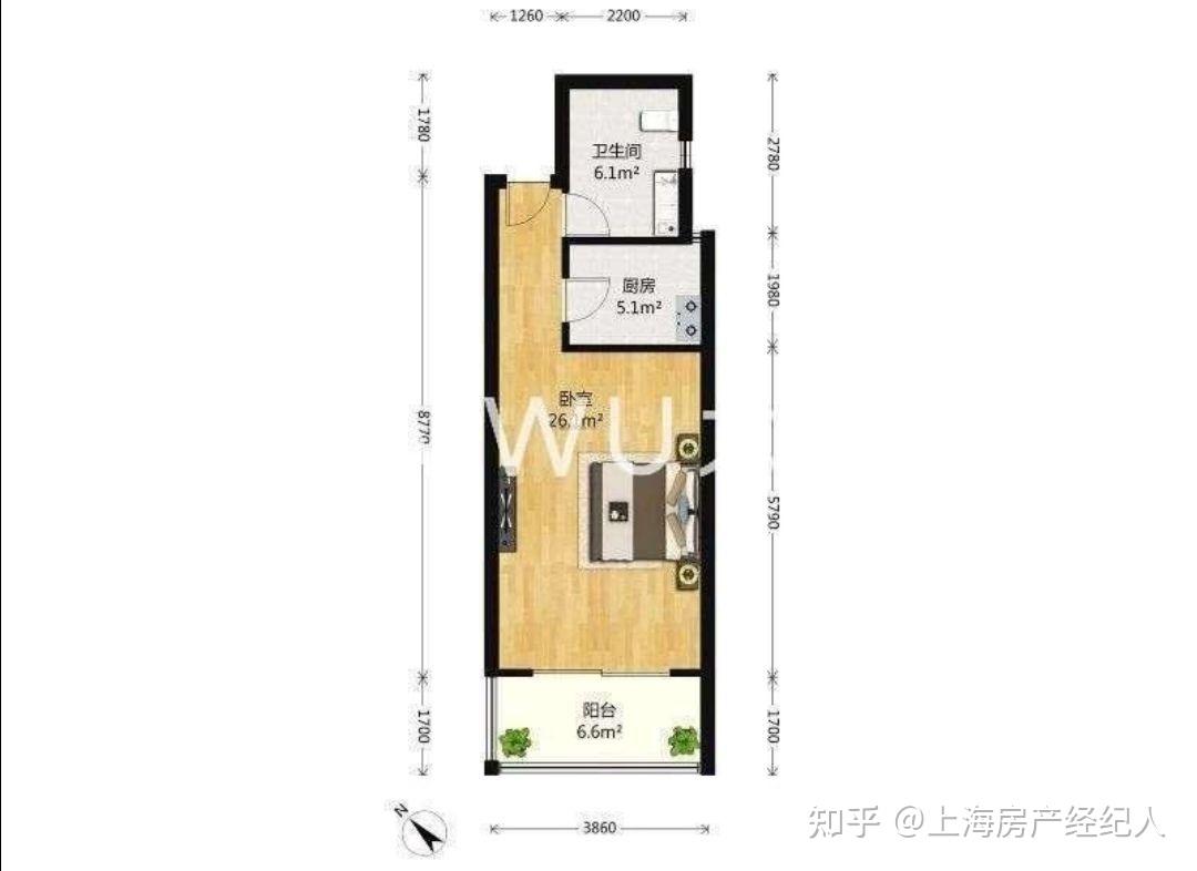 九亭中大九里德小区精装一房出租支持线上看房