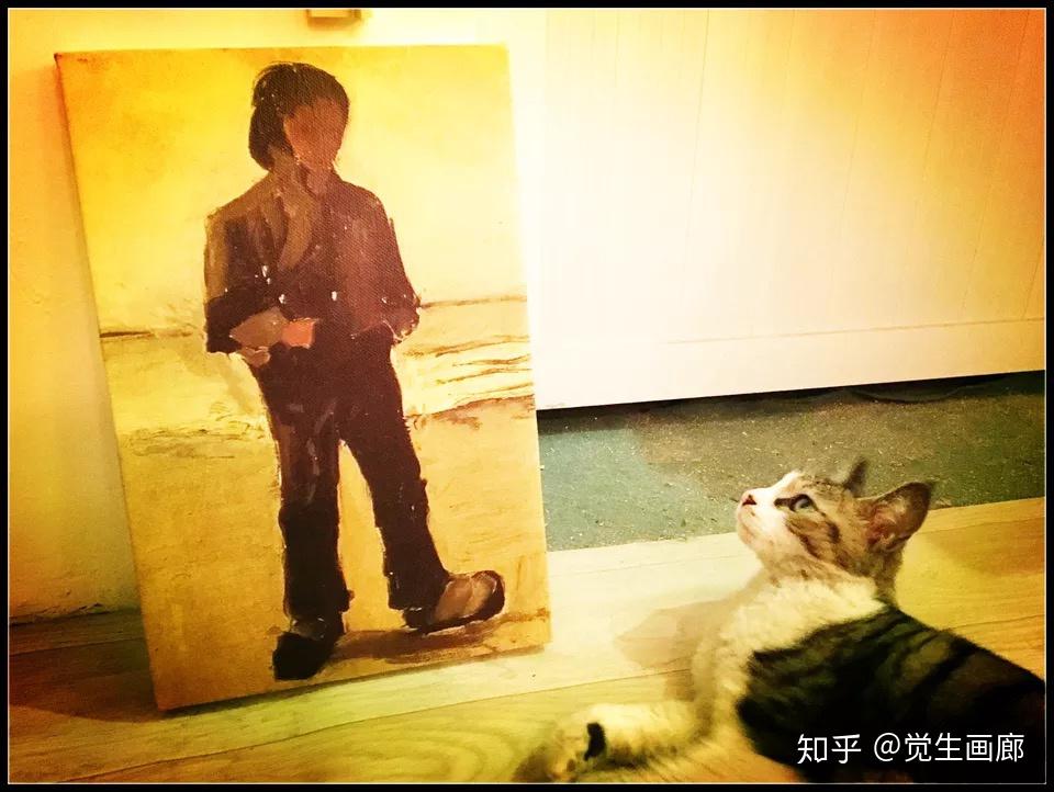 梵高未完成的小画海边的渔夫陈丹青局部
