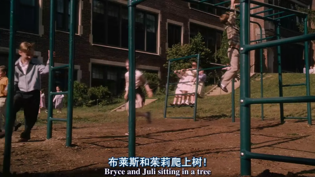 一颗熟苹果从树上落下来,又被人扔回去,用英语