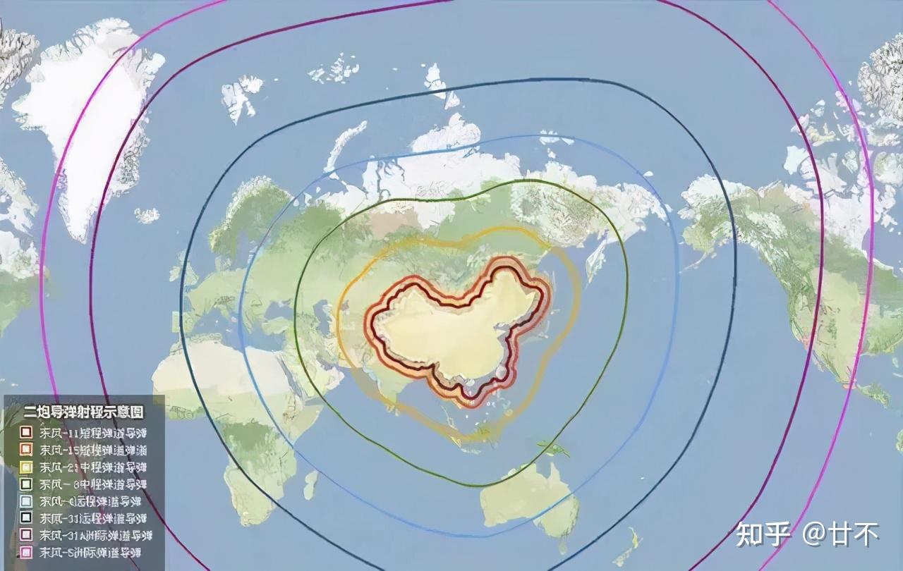 东风导弹打击范围图图片