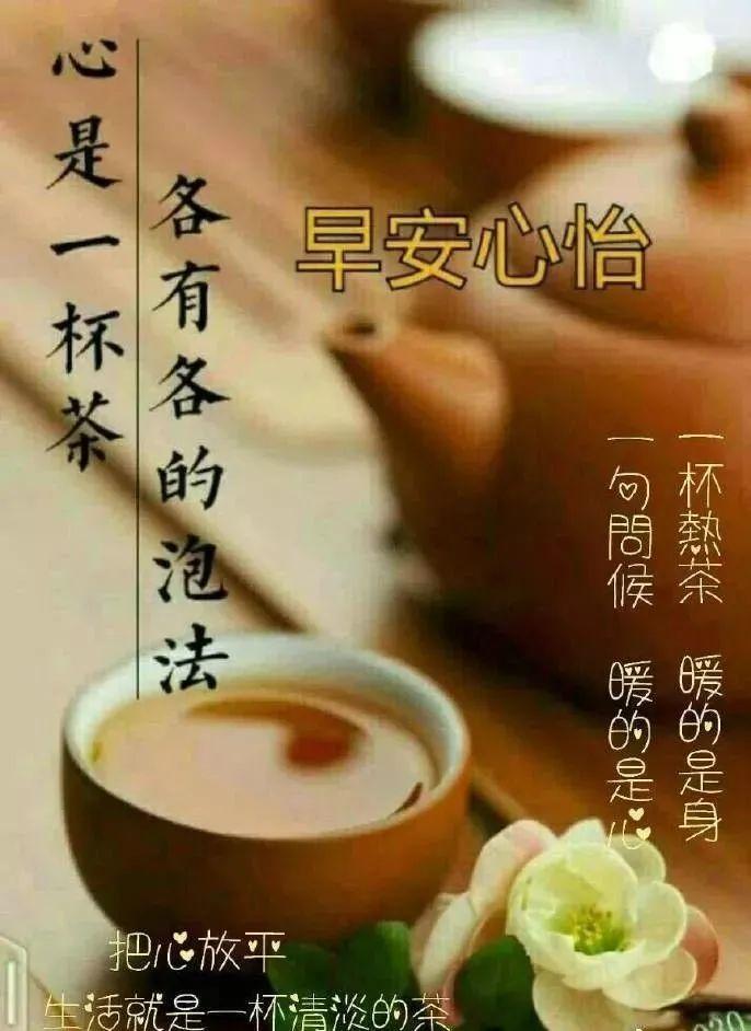 清晨茶语的唯美图片图片